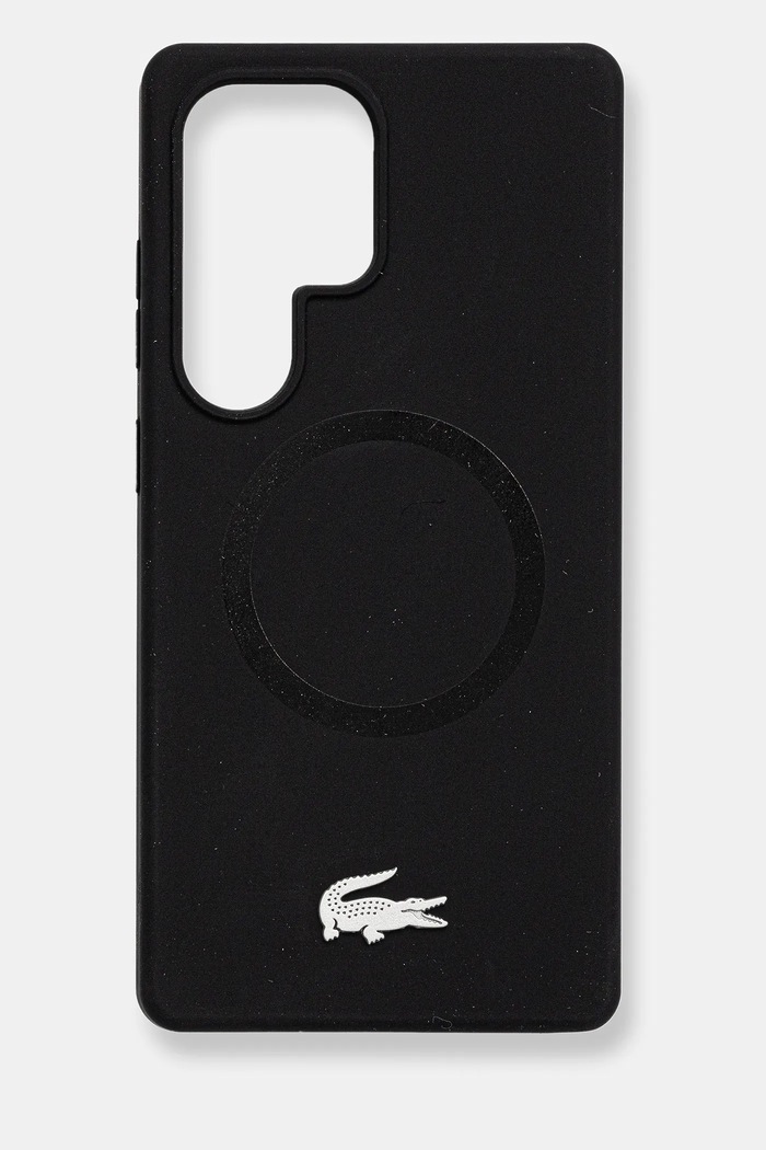 Lacoste telefon tok Samsung Galaxy S25 Ultra telefonhoz fekete LCHMS25LSMAK