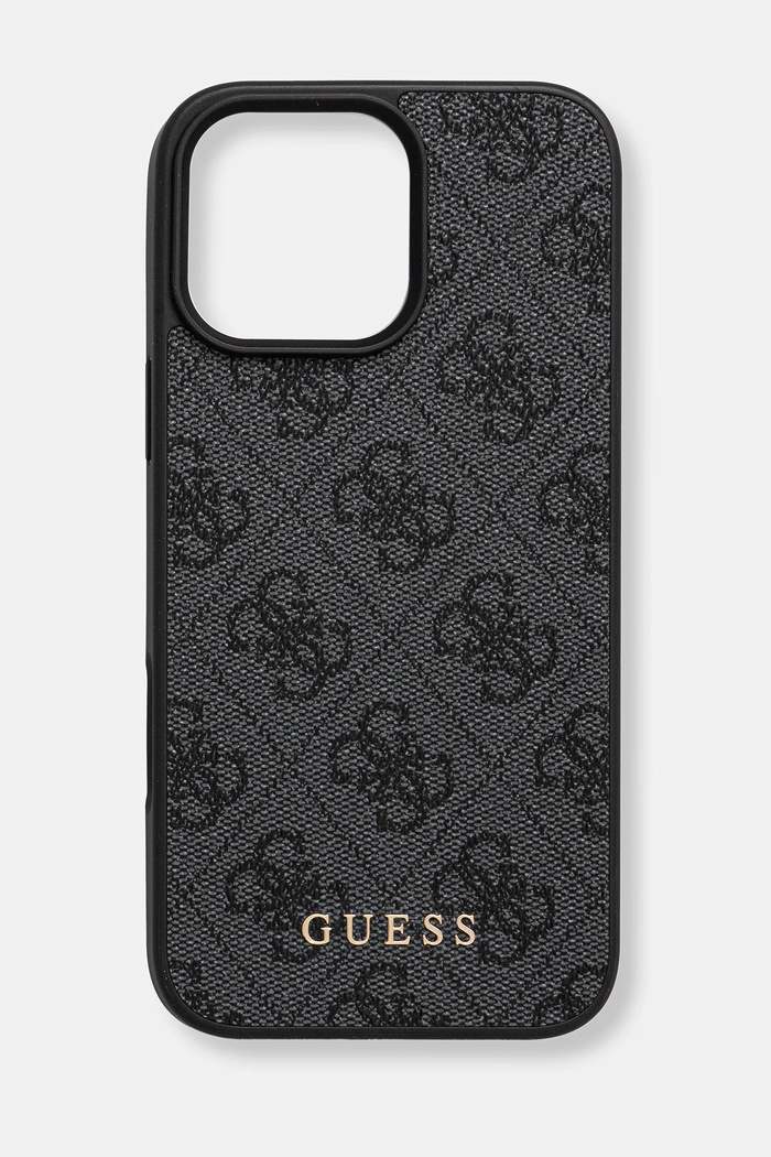 Guess carcasă de telefon iPhone 16 Pro Max pentru telefon negru GUHCP16XG4GFGR