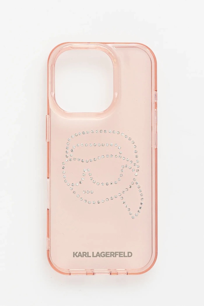 Obal na telefon Karl Lagerfeld iPhone 16 na mobil růžová KLHCP16LHKHDCELP