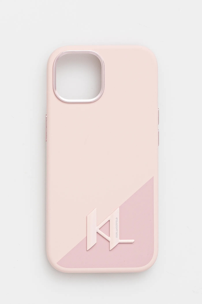 Θήκη κινητού Karl Lagerfeld iPhone 15 Συσκευασία Δώρου ροζ KLHMP15SSCMKMPCP