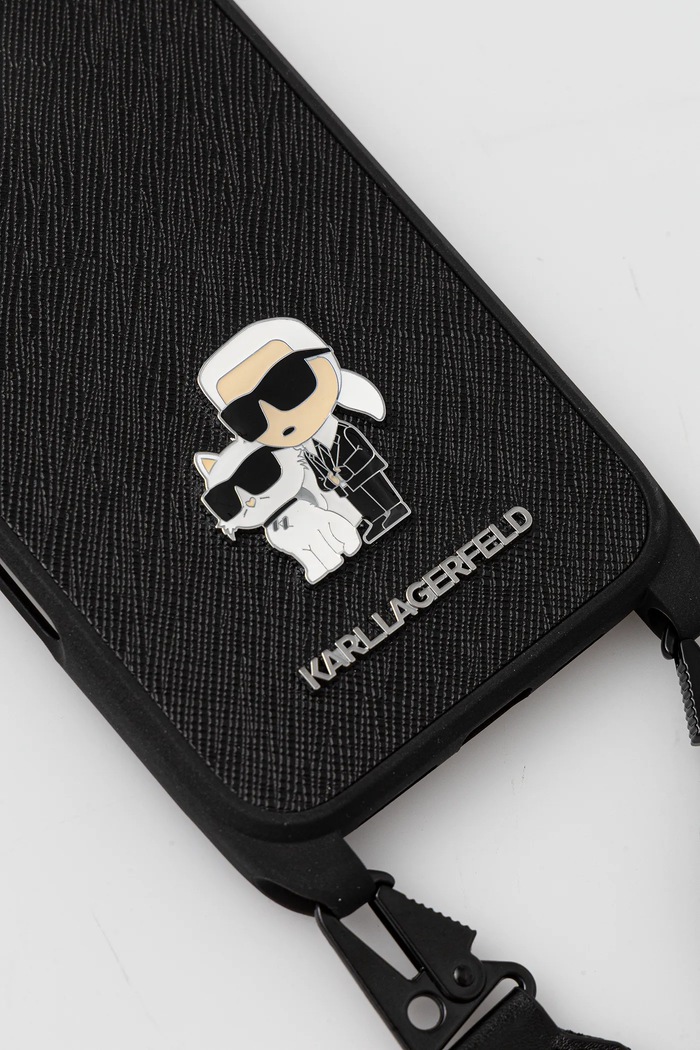 Karl Lagerfeld Carcasă de telefon iPhone 16 Pro Max KLHCP16XSAKCPBK negru AA00
