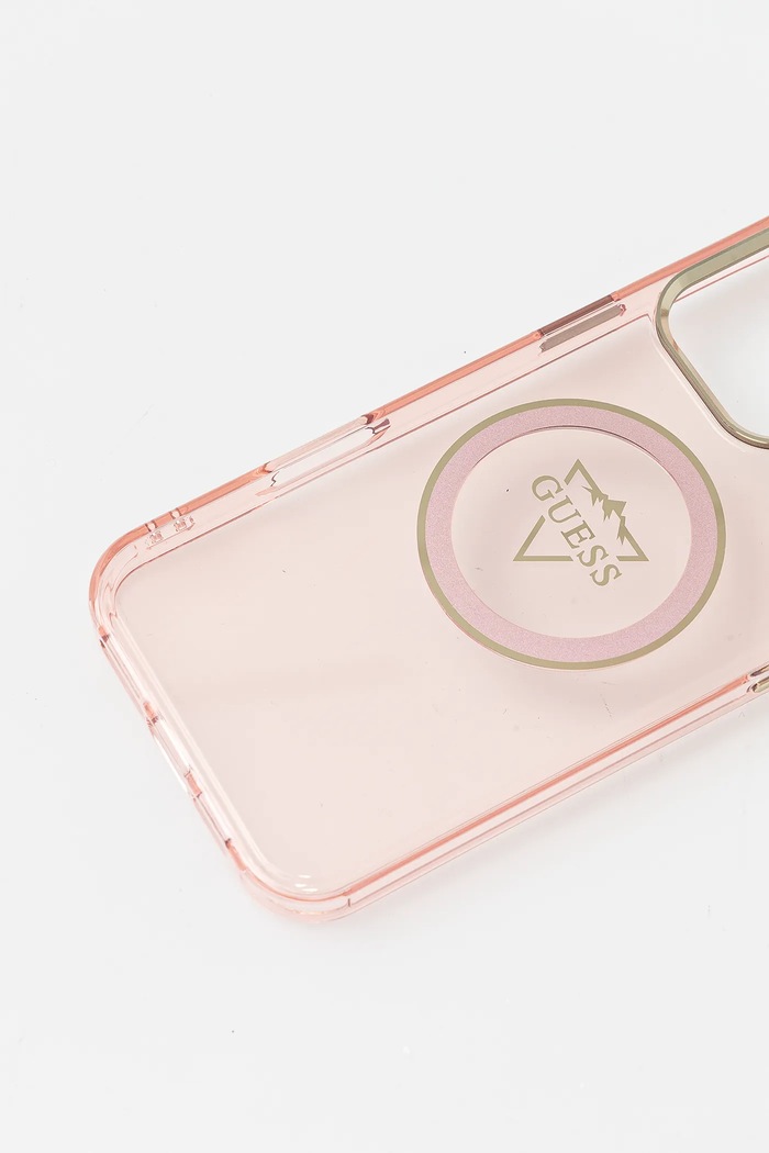 Guess etui na telefon iPhone 16 Pro Max GUHMP16XHFGTMSLSP różowy AA00