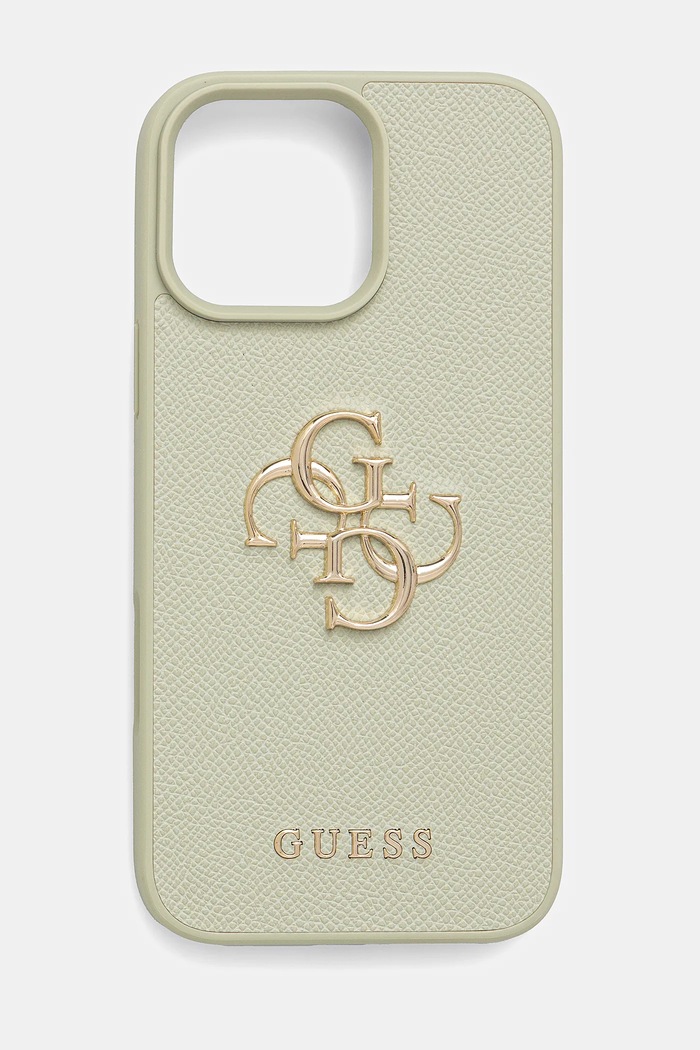 Guess custodia per telefono iPhone 16 Pro Max applique verde GUHCP16XPGT4MBN
