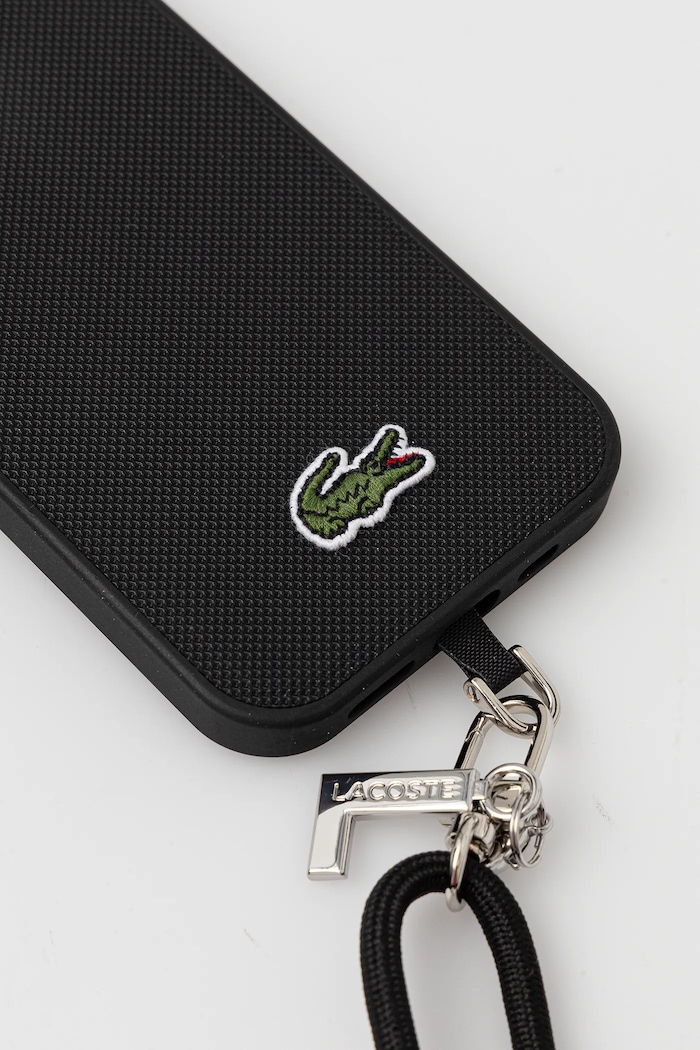 Lacoste Carcasă de telefon iPhone 15 LCHMBCP15SPVCK negru AA00