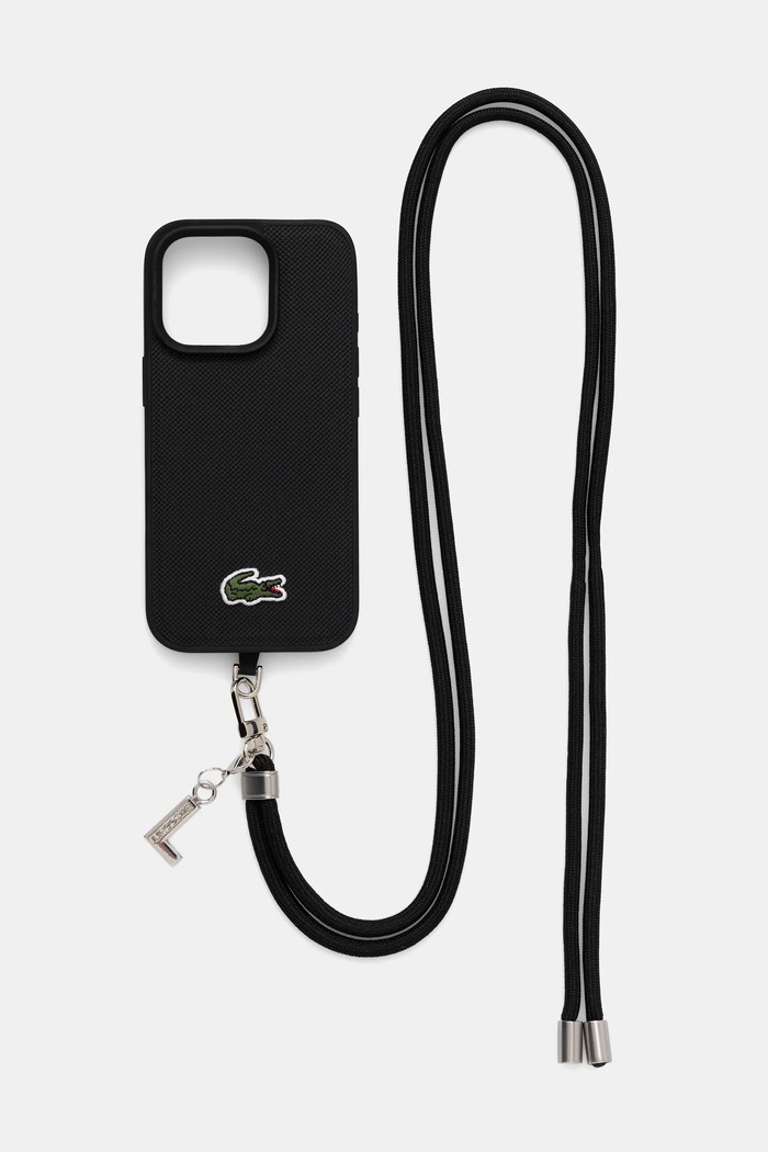 Puzdro na mobil Lacoste iPhone 16 Pro na mobil čierna LCHMBCP16LPVCK