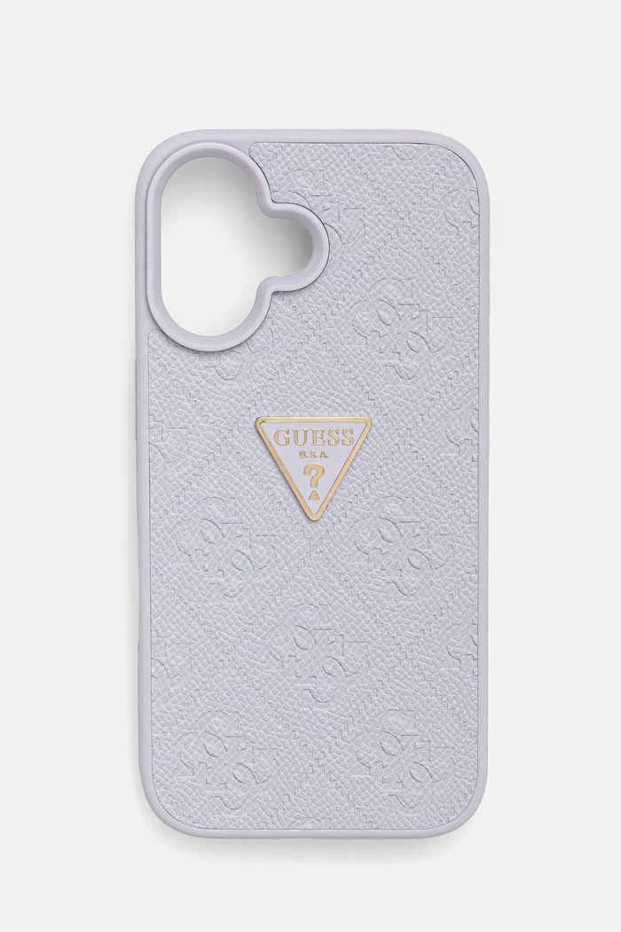 Obal na telefon Guess iPhone 16 na mobil fialová GUHCP16SPGP4STRU