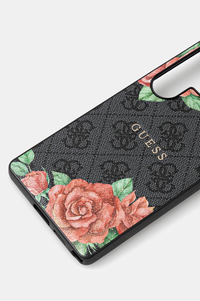 Puzdro na mobil Guess Samsung Galaxy S25 Ultra GUHMS25LP4ROPEMCK čierna AA00