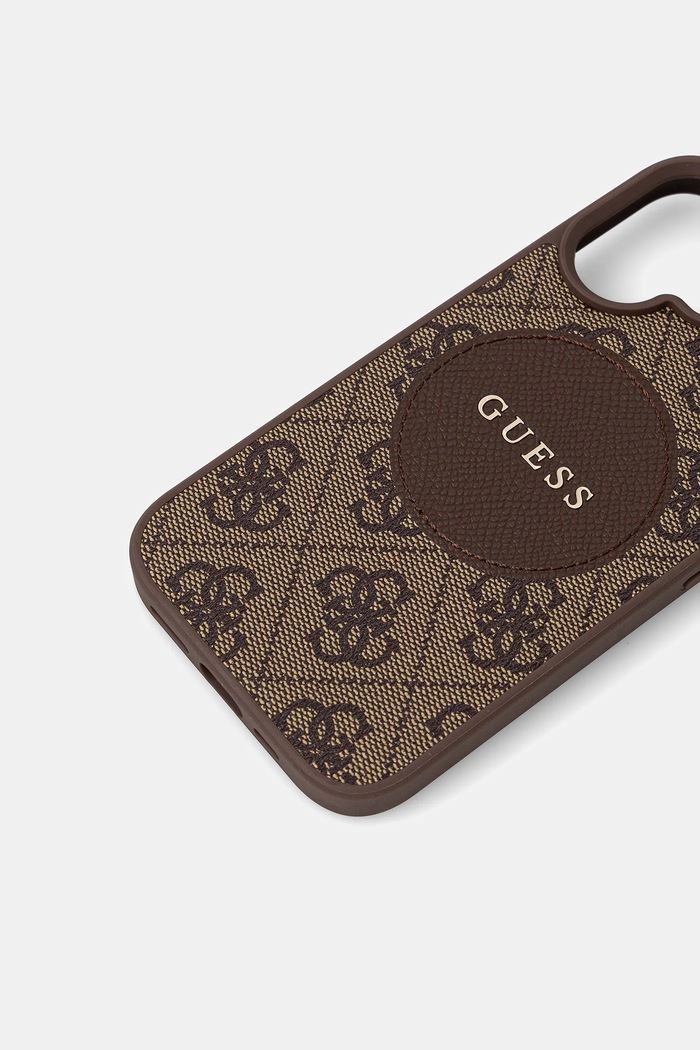 Puzdro na mobil Guess iPhone 16 GUHMP16SP4PGRSGW hnedá AA00