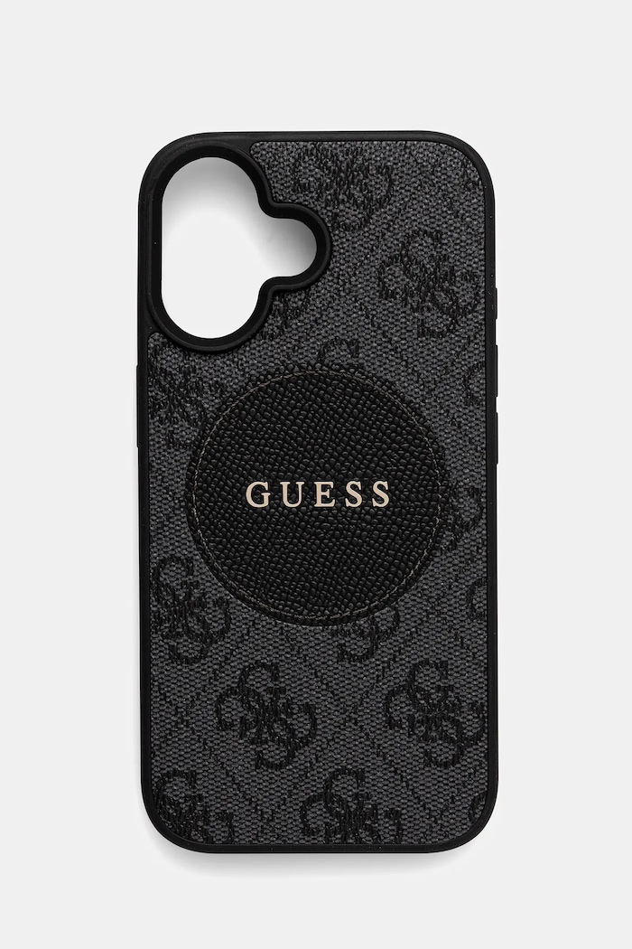 Pouzdro na telefon Guess iPhone 16 na mobil černá GUHMP16SP4PGRSGK