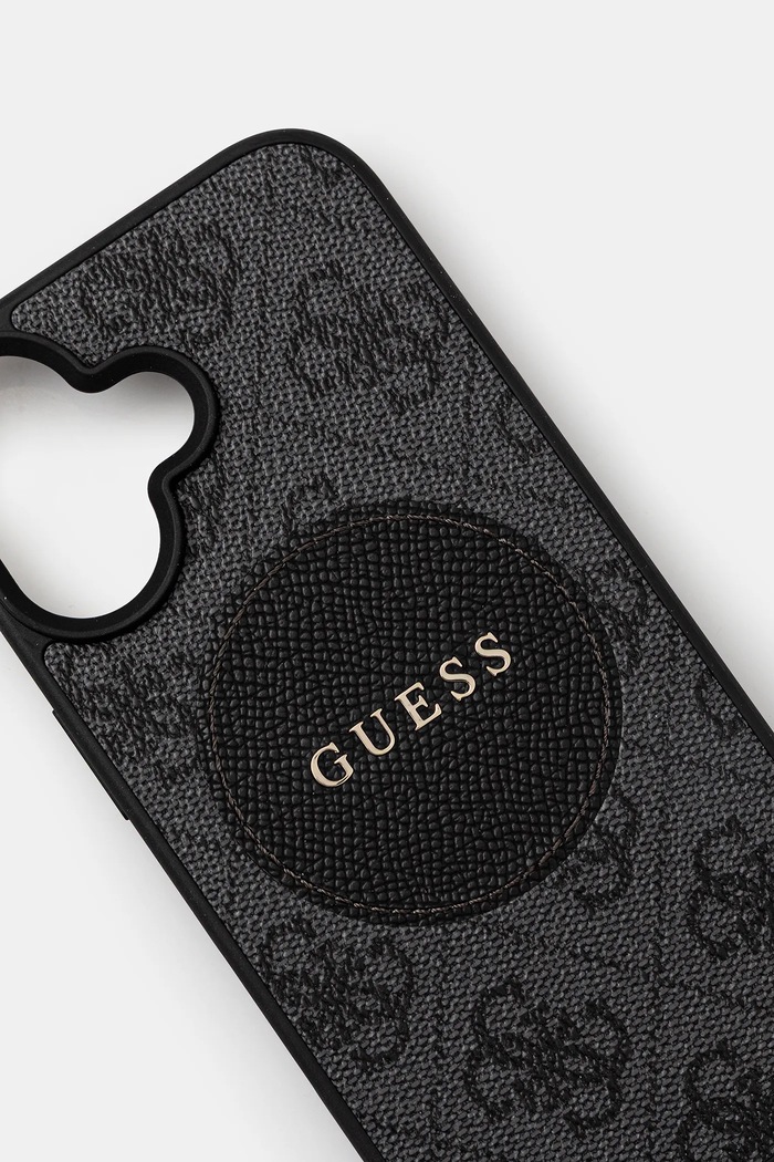 Pouzdro na telefon Guess iPhone 16 GUHMP16SP4PGRSGK černá AA00