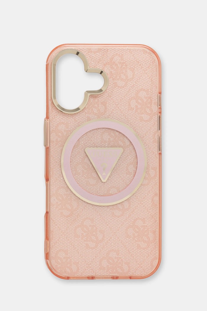 Guess carcasă de telefon iPhone 16 pentru telefon roz GUHMP16SHG4PRTGP