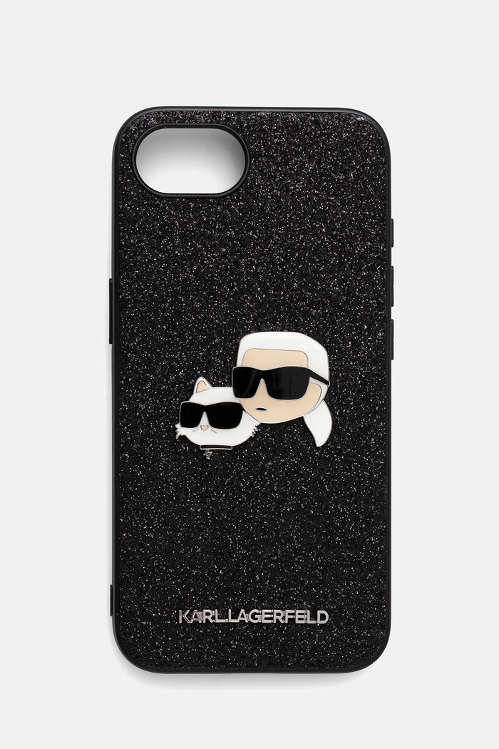 Karl Lagerfeld carcasă de telefon iPhone 16e pentru telefon negru KLHCPSE4PFGKCPK