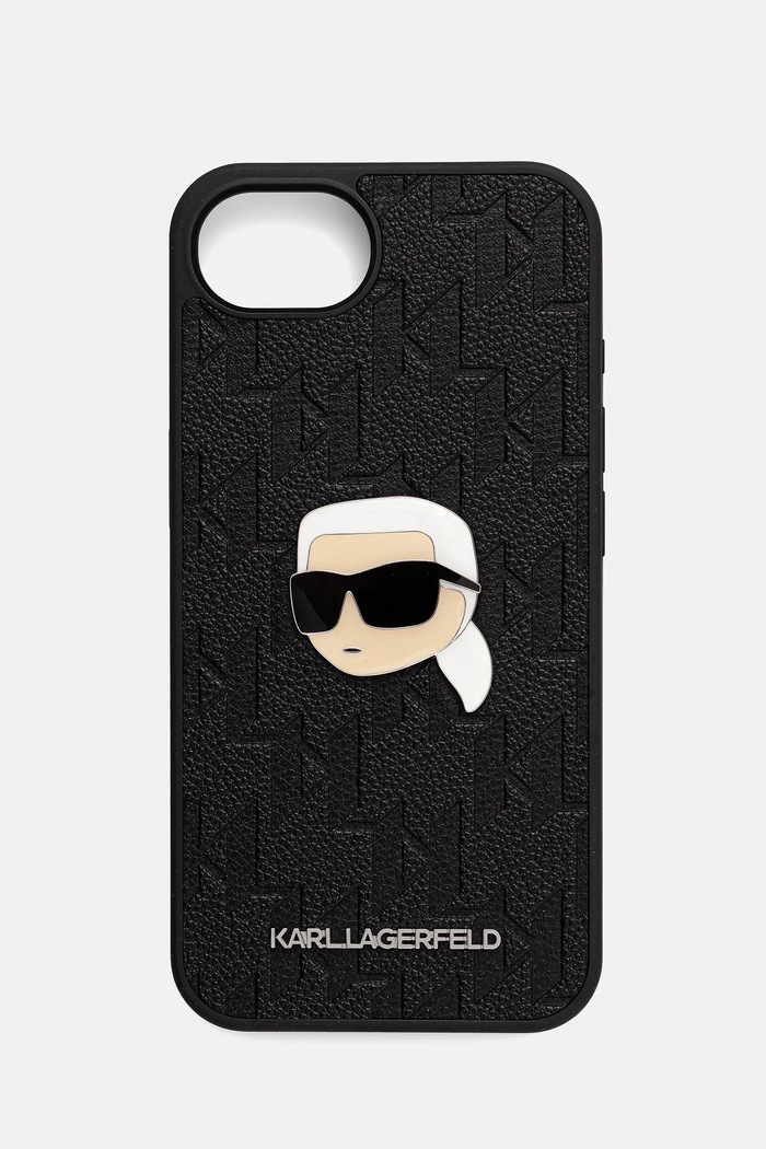 Obal na telefon Karl Lagerfeld iPhone 16e na mobil černá KLHCPSE4PGKLKIPK