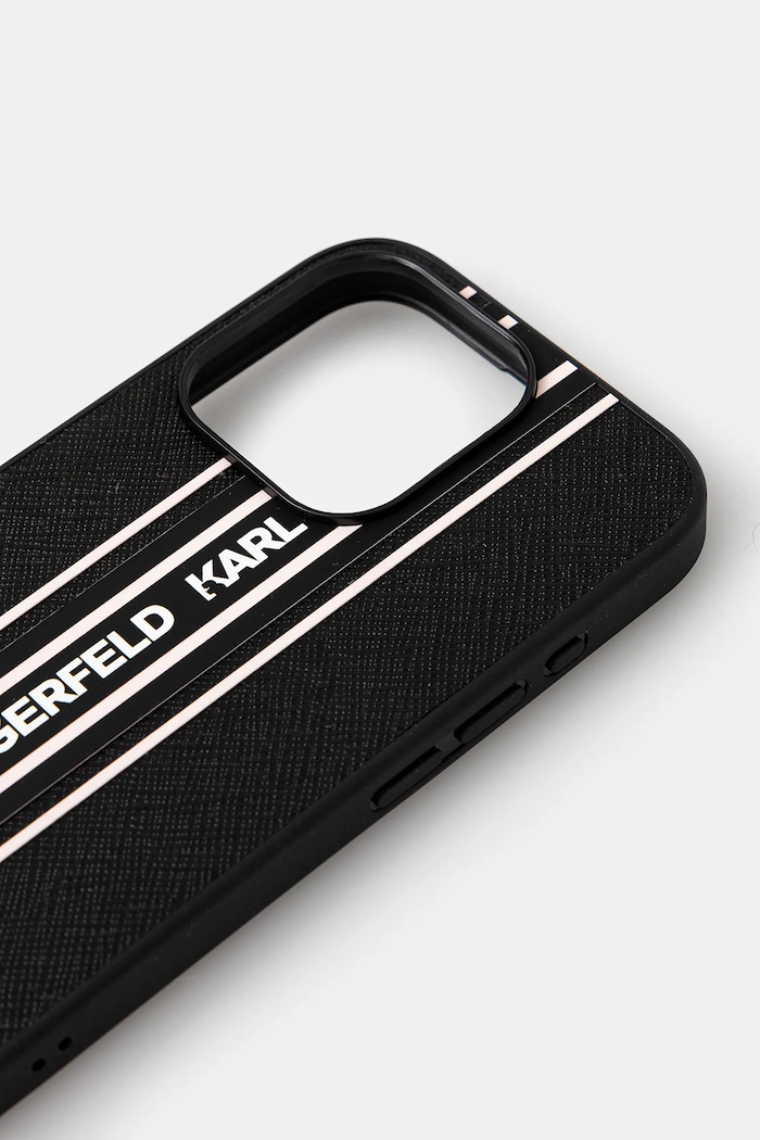 Кейс за телефон Karl Lagerfeld iPhone 15 Pro KLHCP15LPAMSCNSP черен AA00