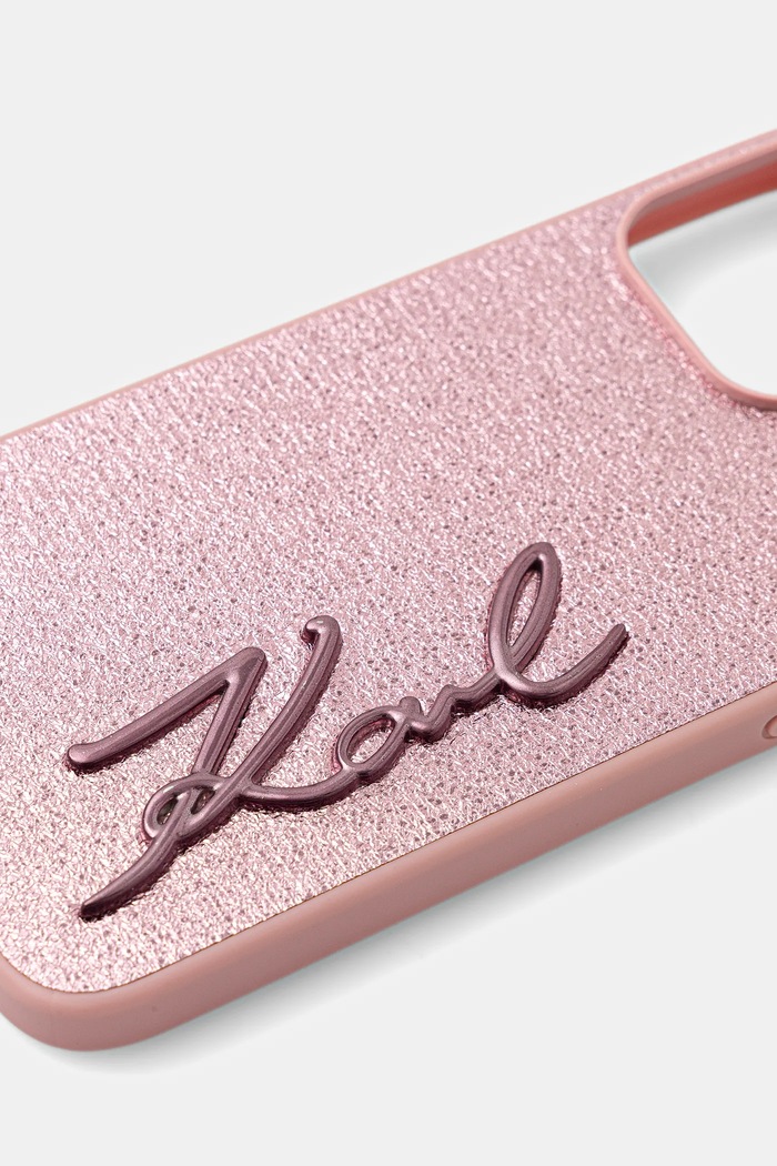 Puzdro na mobil Karl Lagerfeld iPhone 15 Pro Max KLHCP15XPFMFBKMP ružová AA00