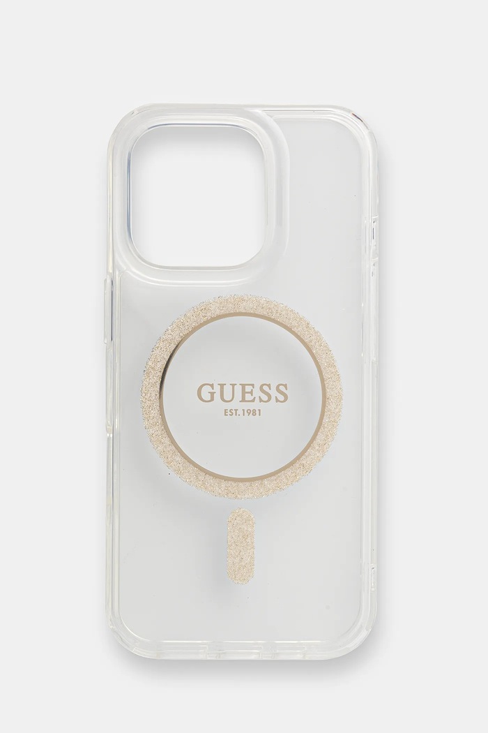 Кейс за телефон Guess iPhone 16 Pro за телефон прозрачен GUHMP16LHFGERET