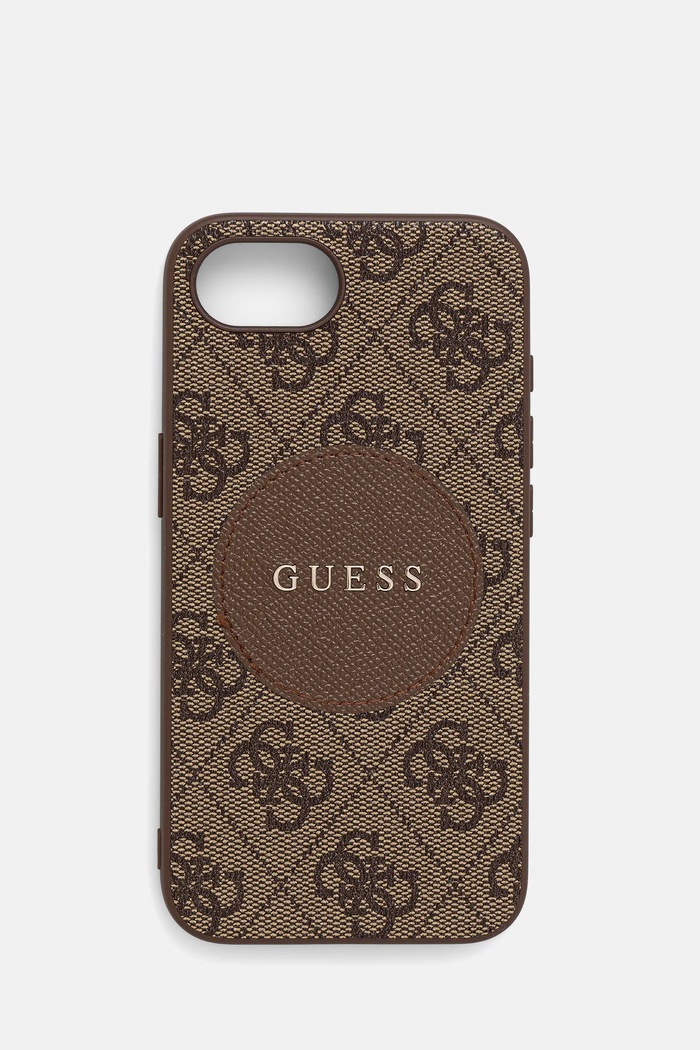 Puzdro na mobil Guess iPhone 16e na mobil hnedá GUHMPSE4P4PGRSGW