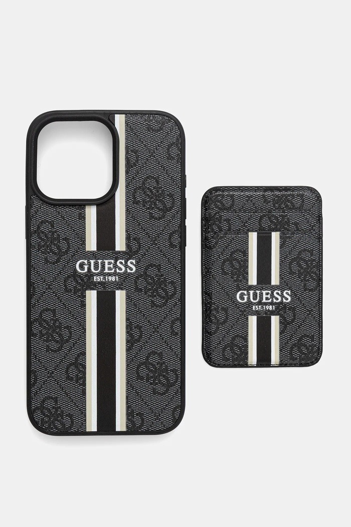 Guess husă pentru telefon iPhone 16 Pro Max pentru telefon negru GUBPHCP16XP4RPSK