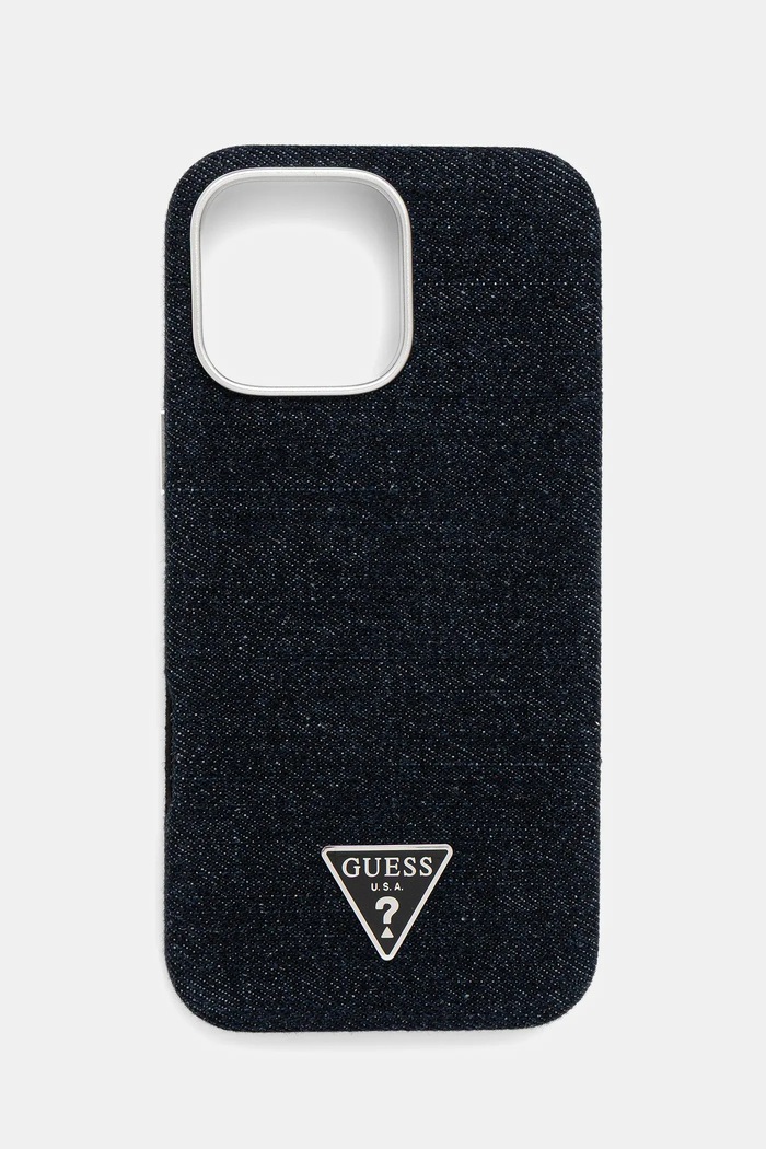 Puzdro na mobil Guess iPhone 16 Pro Max na mobil čierna GUHMP16XRJFWTLK