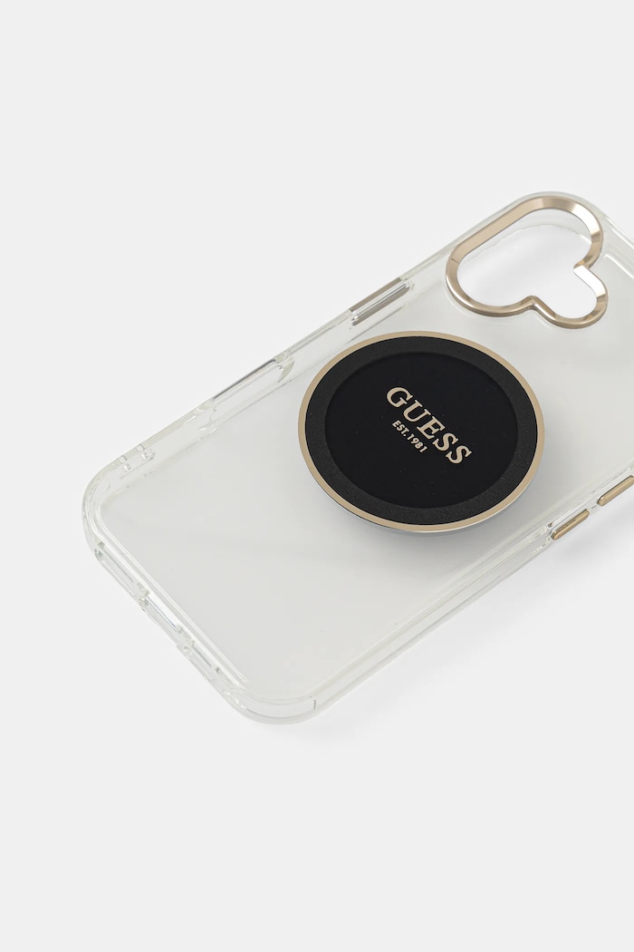 Guess husă pentru telefon iPhone 16 GUHMP16SHTDRCEDK negru AA00