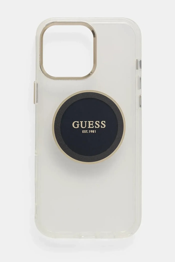 Puzdro na mobil Guess iPhone 16 Pro Max na mobil čierna GUHMP16XHTDRCEDK