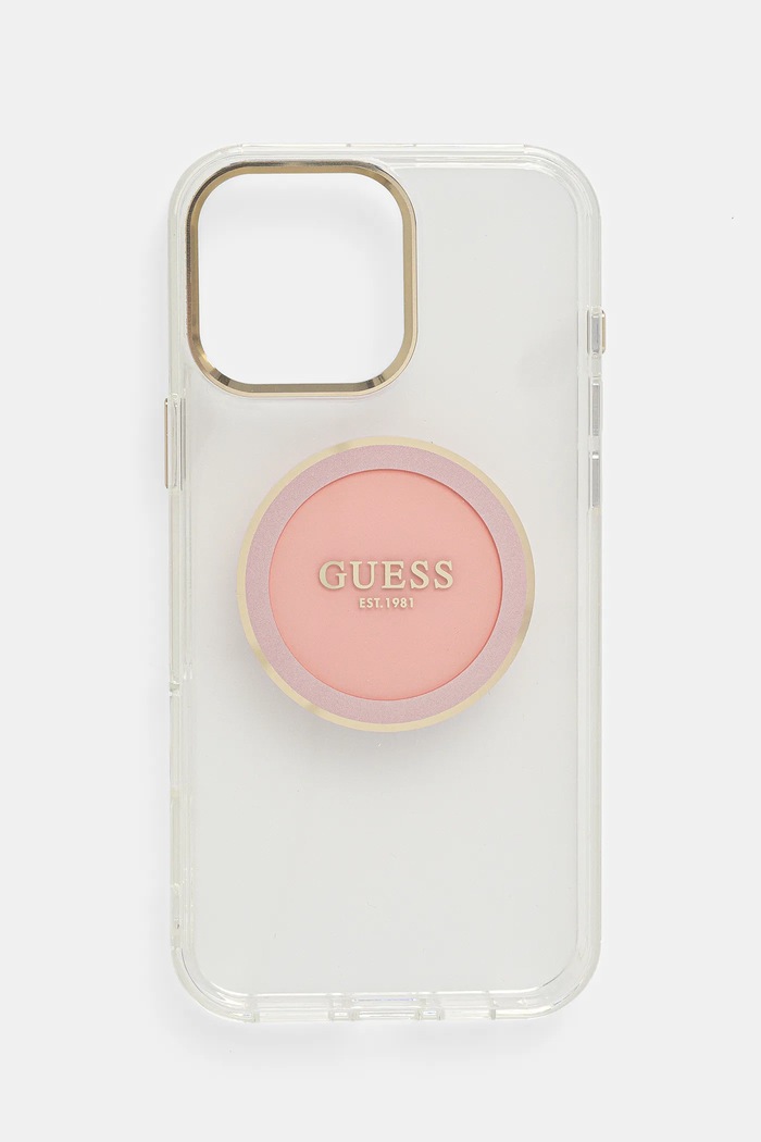 Guess husă pentru telefon iPhone 16 Pro Max pentru telefon roz GUHMP16XHTDRCEDP