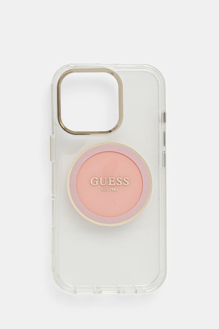 Guess husă pentru telefon iPhone 16 Pro pentru telefon roz GUHMP16LHTDRCEDP