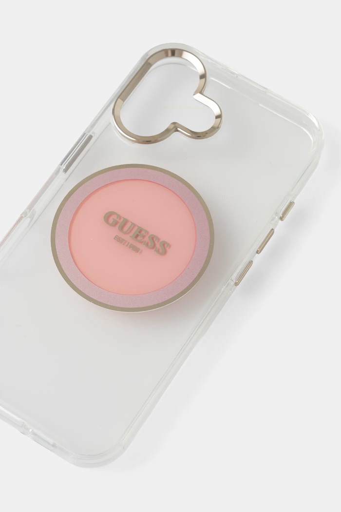 Guess husă pentru telefon iPhone 16 GUHMP16SHTDRCEDP roz AA00
