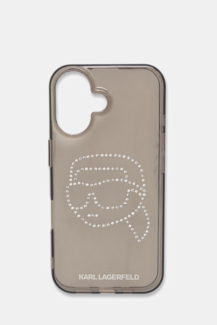 Karl Lagerfeld husă pentru telefon iPhone 16 pentru telefon transparent KLHCP16SHKHDCELK