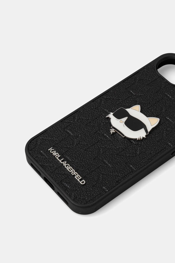 Puzdro na mobil Karl Lagerfeld iPhone 16e KLHCPSE4PGKLCHPK čierna AA00