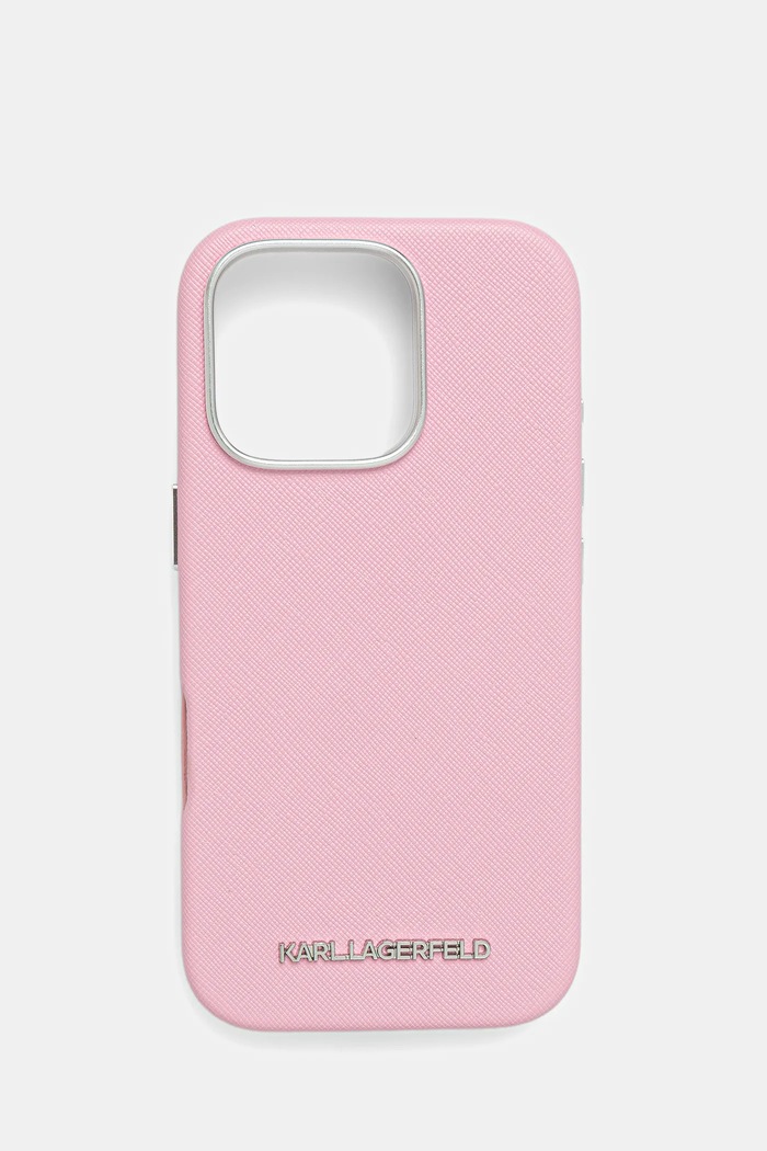 Puzdro na mobil Karl Lagerfeld iPhone 16 Pro na mobil ružová KLHMP16LPSAFWMCP