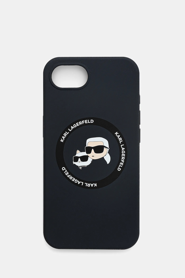 Puzdro na mobil Karl Lagerfeld iPhone 16e čierna KLHMPSE4SKCHTCK