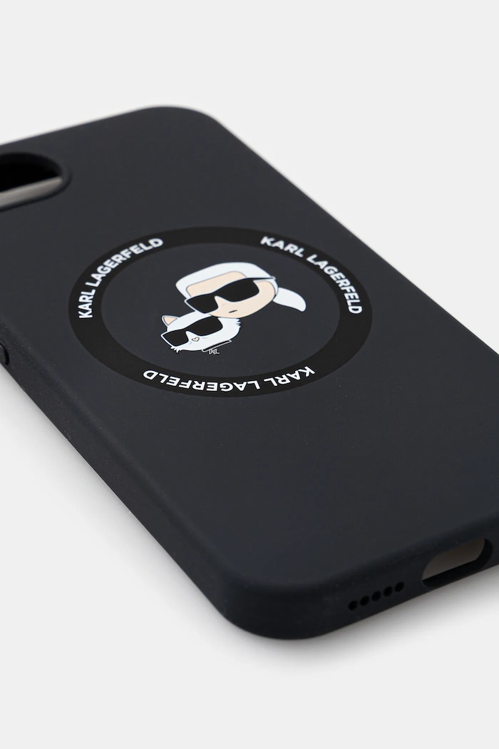Puzdro na mobil Karl Lagerfeld iPhone 16e KLHMPSE4SKCHTCK čierna AA00