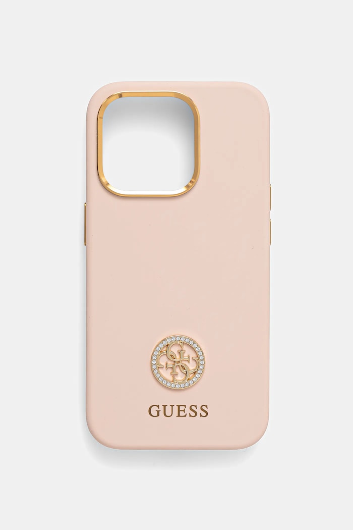 Puzdro na mobil Guess iPhone 15 Pro 6.1" na mobil ružová GUHCP15LM4DGPP