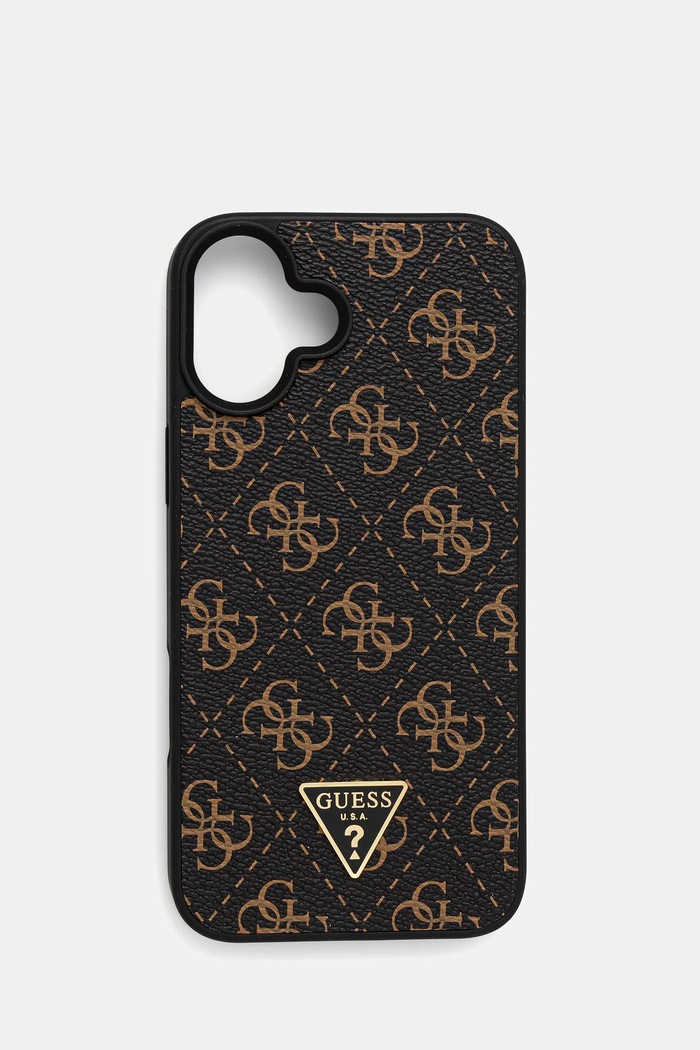 Guess husă pentru telefon iPhone 16 Plus 6.7" cu modele negru GUHCP16MPG4GPK