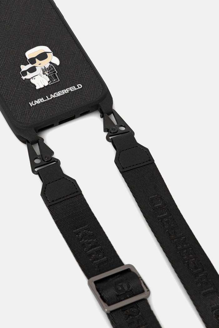 Puzdro na mobil Karl Lagerfeld iPhone 16 6.1" KLHCP16SSAKCPBK čierna AA00