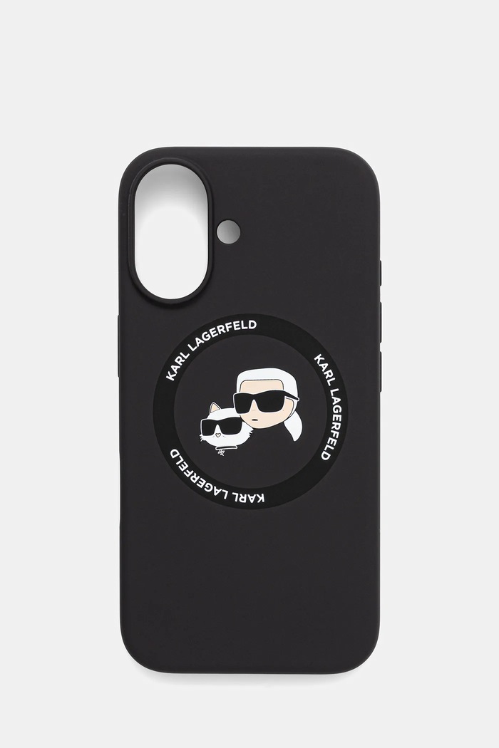 Karl Lagerfeld husă pentru telefon iPhone 16 6.1" pentru telefon negru KLHMP16SSKCHTCK