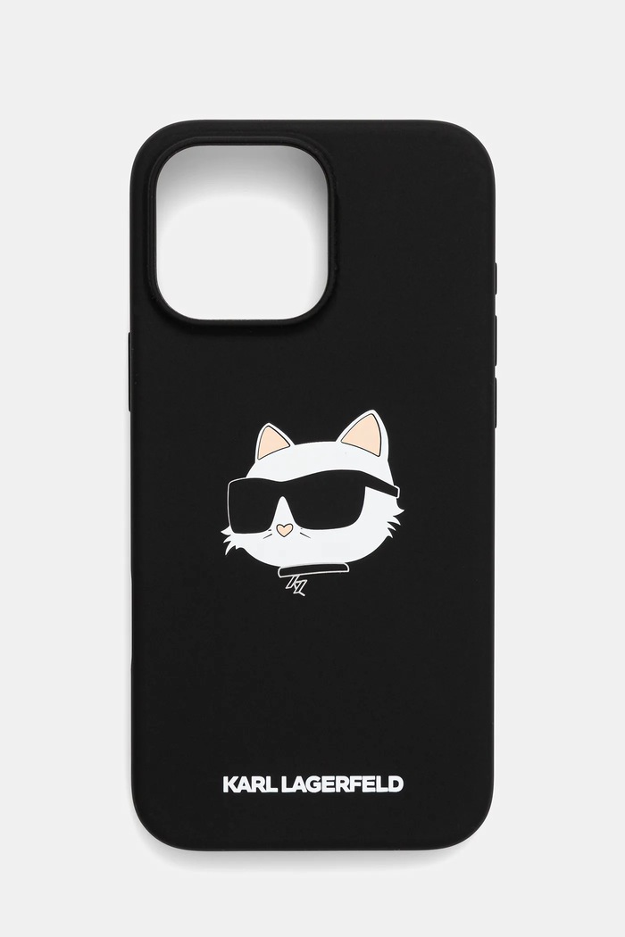 Karl Lagerfeld Husă pentru telefon iPhone 16 Pro Max 6.9" negru KLHMP16XSCHPPLK
