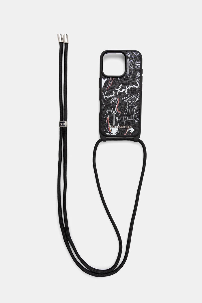 Puzdro na mobil Karl Lagerfeld iPhone 16 Pro na mobil čierna KLHCP16LPGGRMPCK