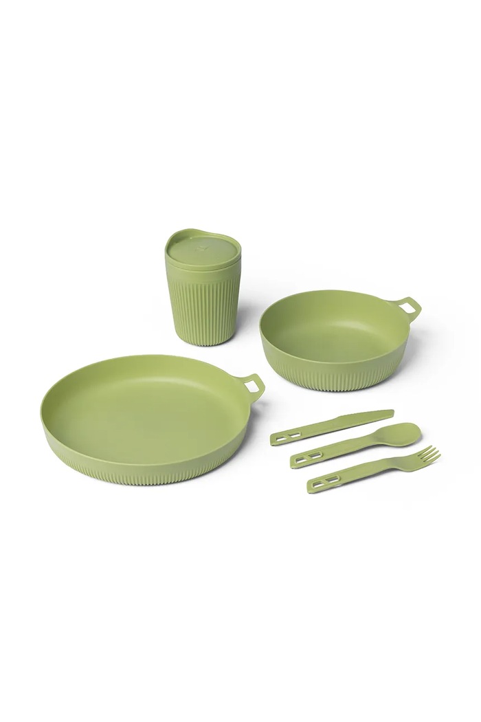 Sea to Summit zestaw naczyń turystycznych Horizon Dinnerware - 6 elementów zielony STS054802