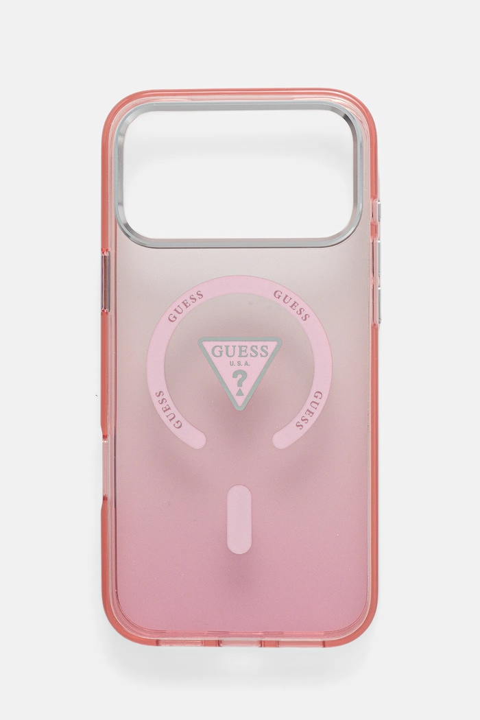 Θήκη κινητού Guess iPhone 17 Pro Max για τηλέφωνο ροζ GUHMP17XHGTMLCGP