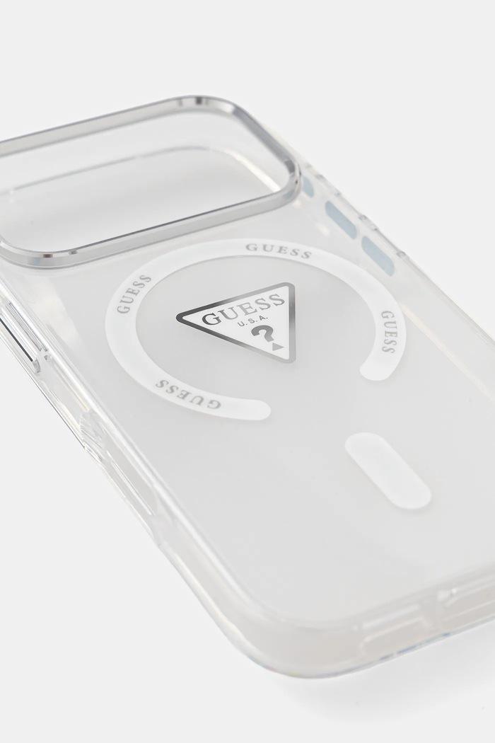 Obal na telefon Guess iPhone 17 Pro GUHMP17LHGTMLCGT průhledná AA00