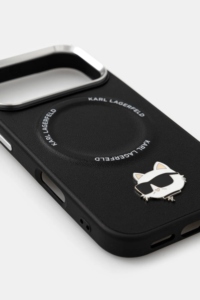 Obal na telefon Karl Lagerfeld iPhone 17 Pro KLHMP17LPSMLRCHK černá AA00