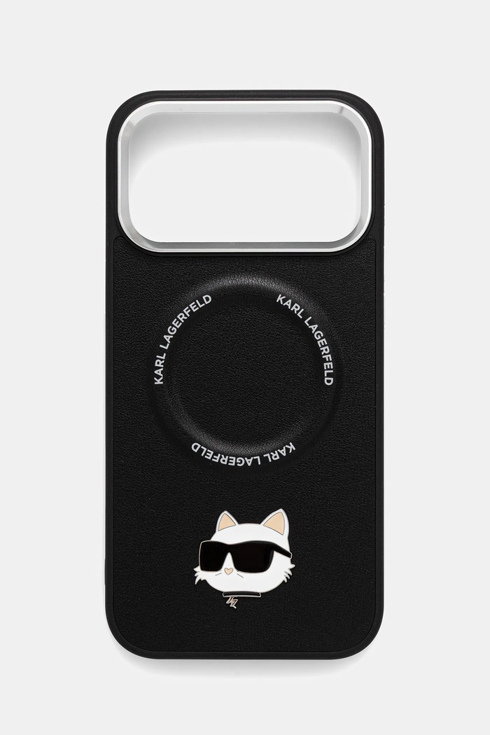 Karl Lagerfeld Husă pentru telefon iPhone 17 Pro Max negru KLHMP17XPSMLRCHK