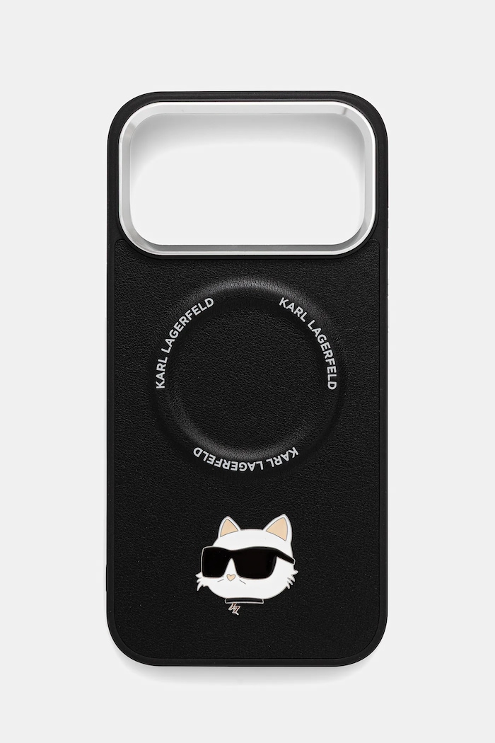 Karl Lagerfeld Husă pentru telefon iPhone 17 Pro Max negru KLHMP17XPSMLRCHK