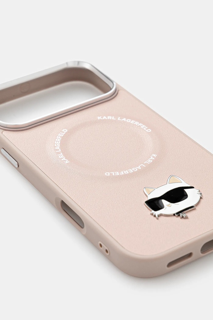 Puzdro na mobil Karl Lagerfeld iPhone 17 Pro Max KLHMP17XPSMLRCHP ružová AA00