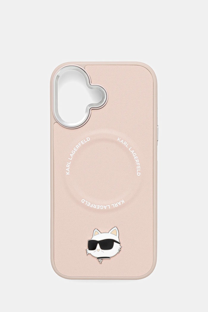 Obal na telefon Karl Lagerfeld iPhone 17 na mobil růžová KLHMP17SPSMLRCHP