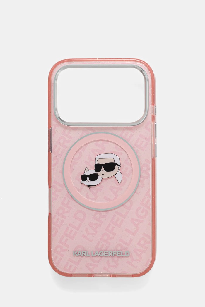 Etui za telefon Karl Lagerfeld iPhone 17 Pro Za telefon roza KLHMP17LHMKBKCHOP