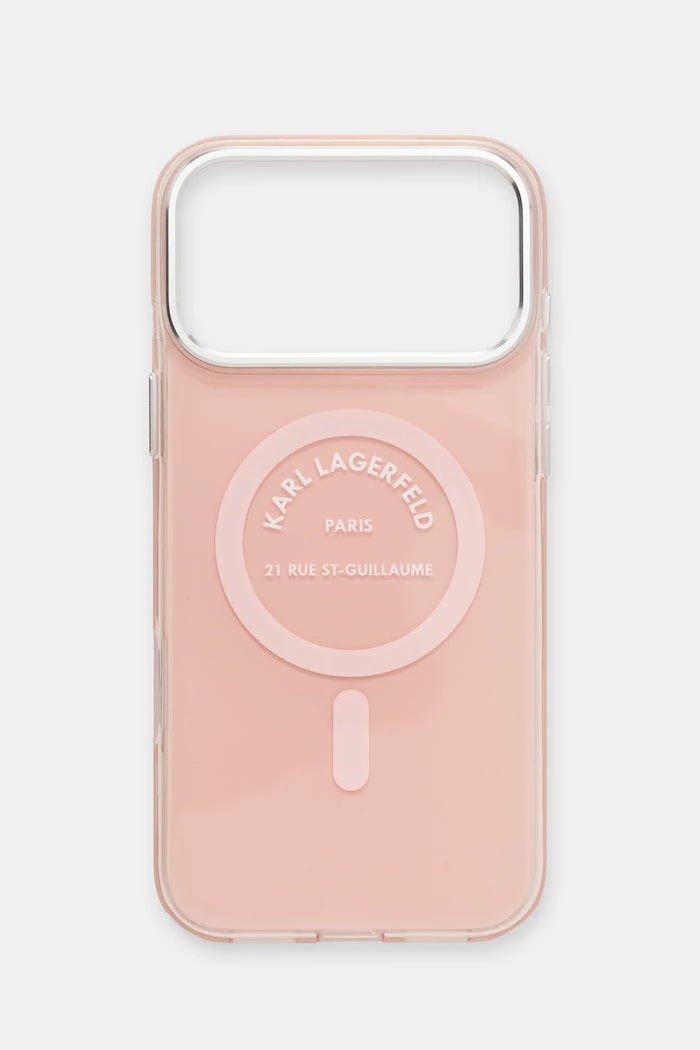 Karl Lagerfeld Husă pentru telefon iPhone 17 Pro Max roz KLHMP17XHKRSGPP