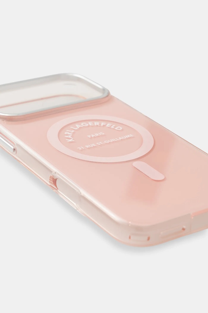 Karl Lagerfeld Husă pentru telefon iPhone 17 Pro Max KLHMP17XHKRSGPP roz AA00